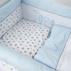 Постільний комплект 6 ел Twins Birds 4021-TB-401, blue / white, 120 × 60 см, 100% бавовна